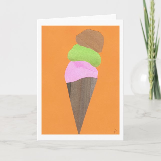 Ice Cream Cone Card (Front)