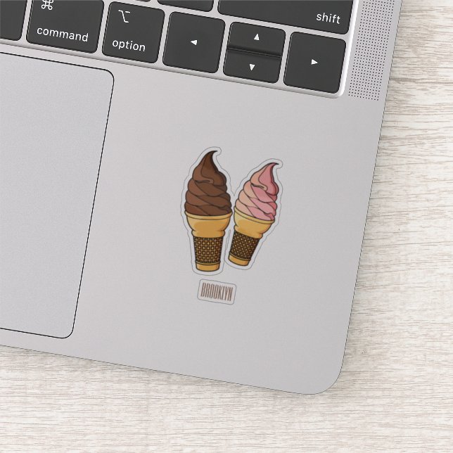Ice cream cone cartoon illustration (Detail)
