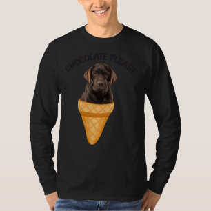 Ice Cream Cone Chocolate Labrador Retriever Dog Pu T-Shirt