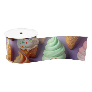 Ice Cream Cone Collection Satin Ribbon