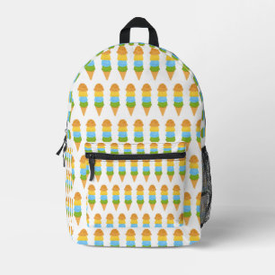 ice cream cone colorfull printed backpack