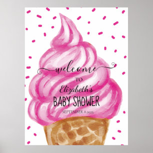 Ice cream Cone Confetti Sweets  Poster