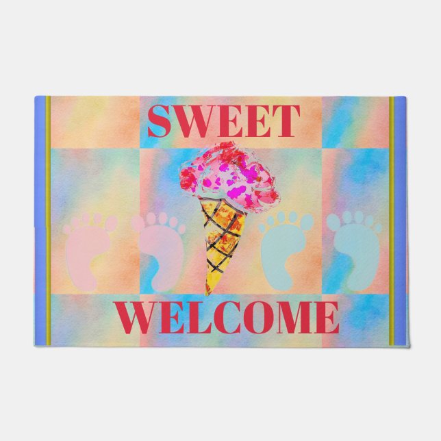 Ice Cream Cone Door Mat (Front)