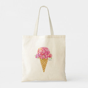 Ice Cream Cone Flowers Tote Bag