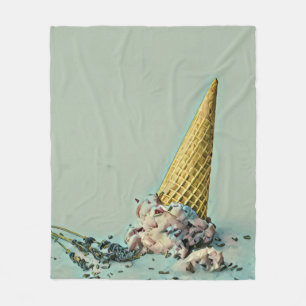 Ice cream cone for ice cream lover fleece blanket