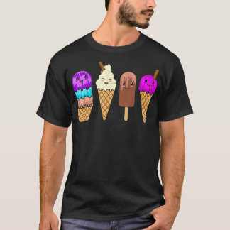 Ice Cream Cone Funny Summer Boys Girls Graphic  T-Shirt