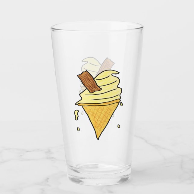 Ice Cream Cone Glass (Front)