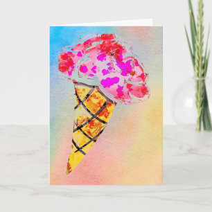 Ice Cream Cone Greeting Card