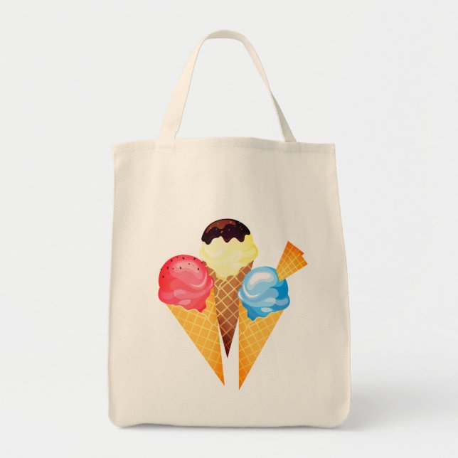 Ice Cream Cone - Grocery Tote Bag (Front)