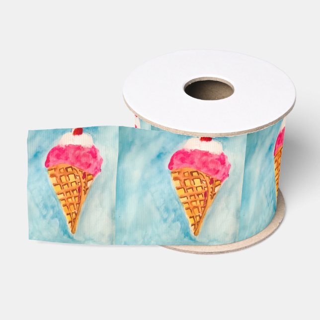 Ice Cream Cone Grosgrain Ribbon (Spool)