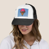 Ice Cream Cone Hot Air Balloon Trucker Hat (In Situ)