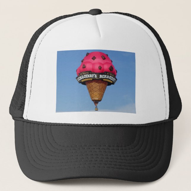 Ice Cream Cone Hot Air Balloon Trucker Hat (Front)