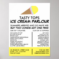 Ice Cream Cone, Ice Cream Parlour Advertising