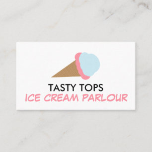 Ice Cream Cone, Ice Cream Parlour Business Card