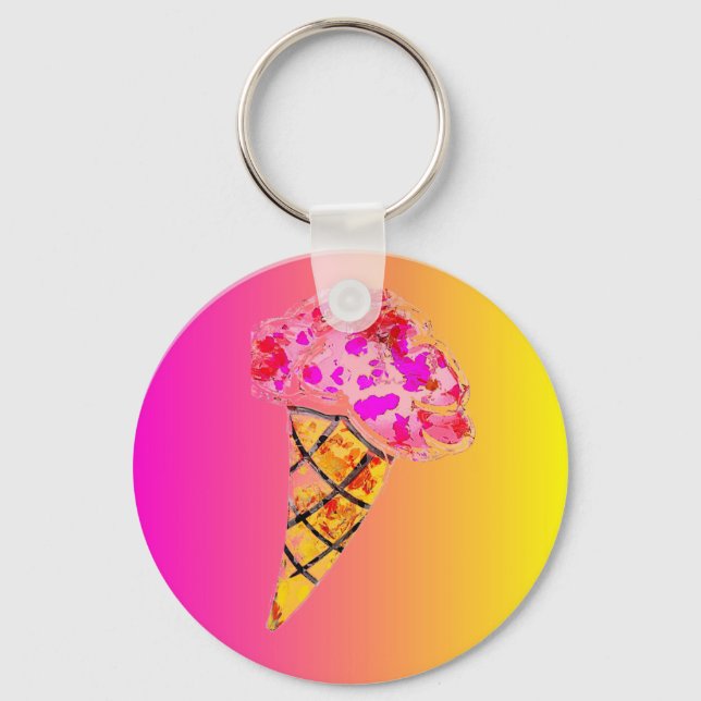 Ice Cream Cone Key Ring (Front)