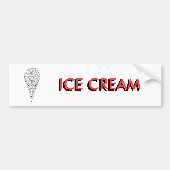 ICE CREAM CONE- little people with tongues Bumper Sticker (Front)