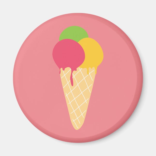 Ice Cream Cone Magnet (Front)