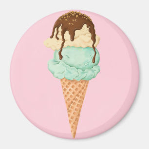 Ice cream cone magnet