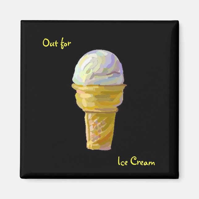 Ice Cream Cone Magnet (Front)