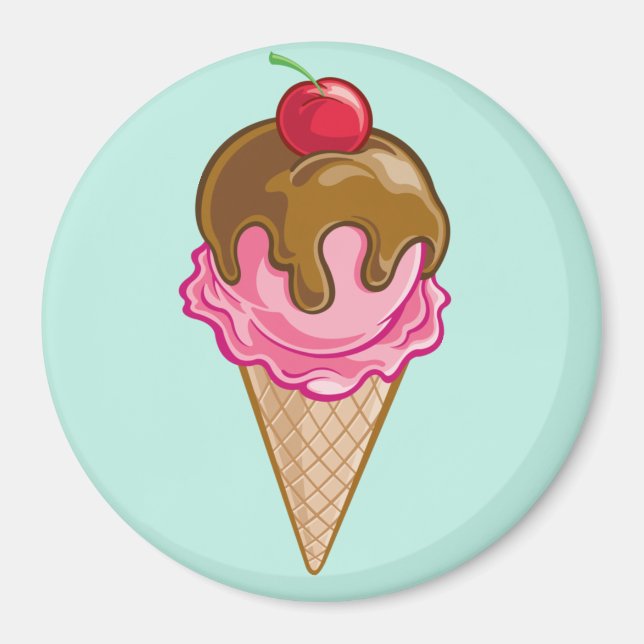 Ice cream cone magnet (Front)