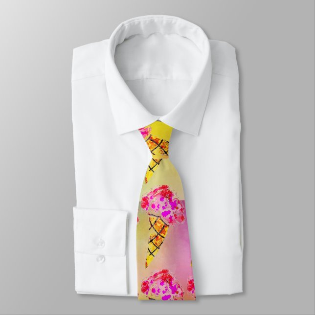 Ice Cream Cone Necktie (Tied)