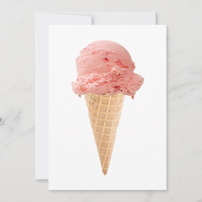 ice cream cone party invitation (Front)