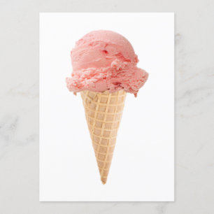ice cream cone party invitation