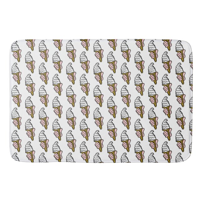 Ice Cream Cone Pattern Bath Mat (Front)