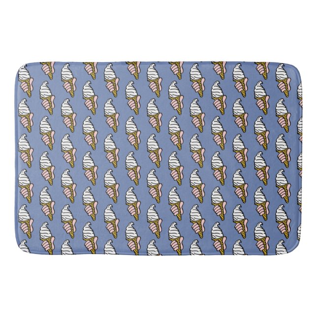 Ice Cream Cone Pattern Bath Mat (Front)