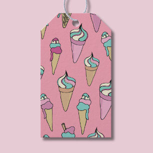 Ice Cream Cone Pattern Gift Tags