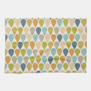 Ice Cream Cone Pattern Mid-century Modern Tea Towel