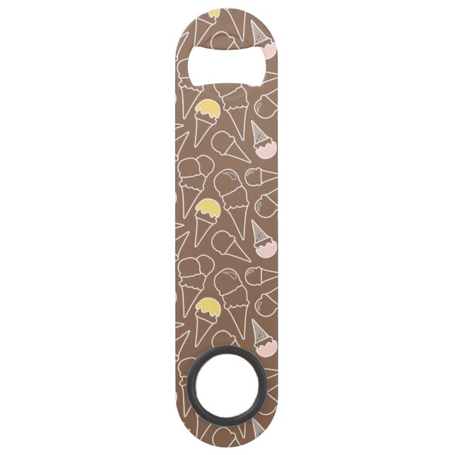 Ice Cream Cone Pattern on Brown (Front)