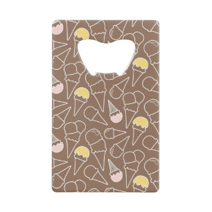 Ice Cream Cone Pattern on Brown