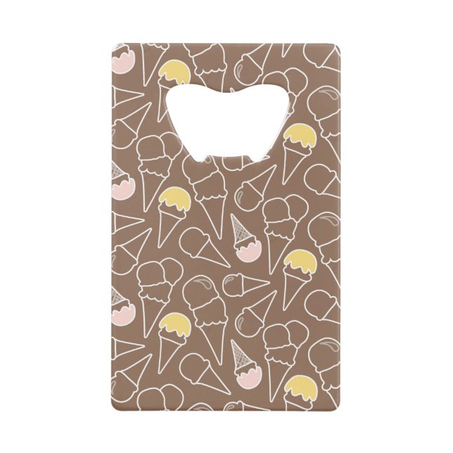 Ice Cream Cone Pattern on Brown (Front)