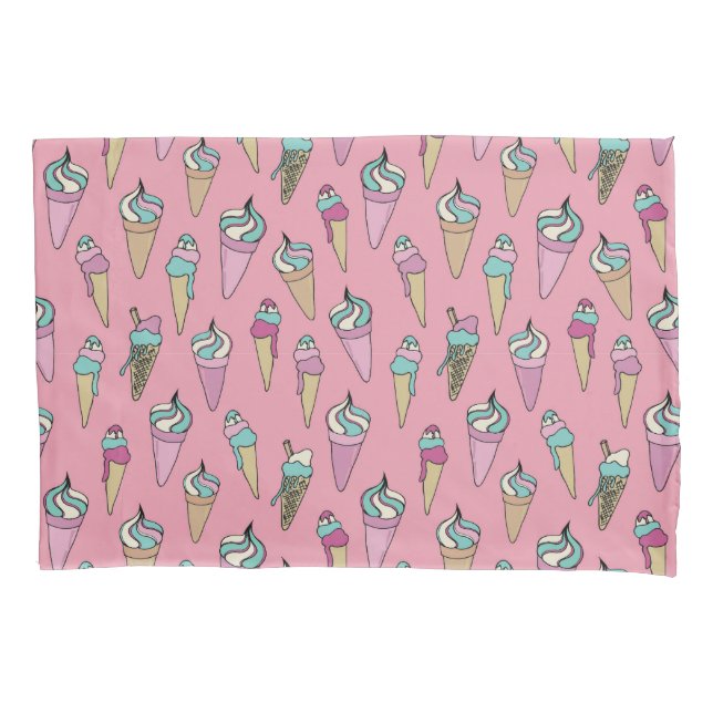 Ice Cream Cone Pattern Pillowcase (Front)
