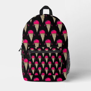 Ice Cream Cone Pattern Printed Backpack