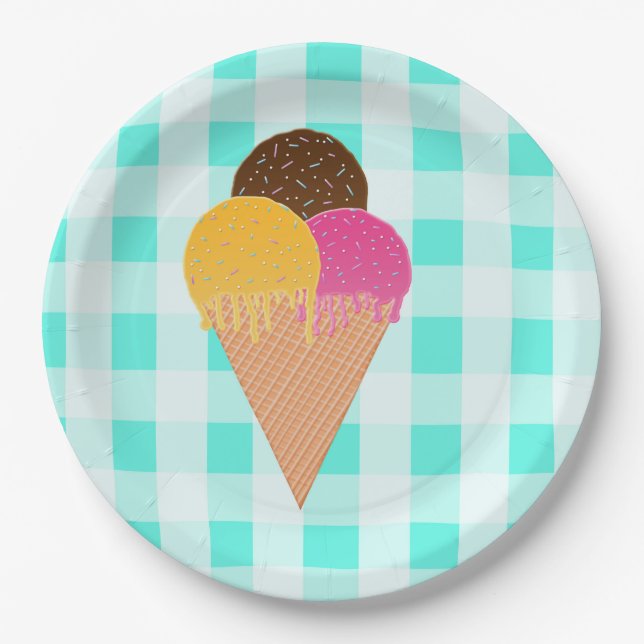 ice cream cone plate (Front)