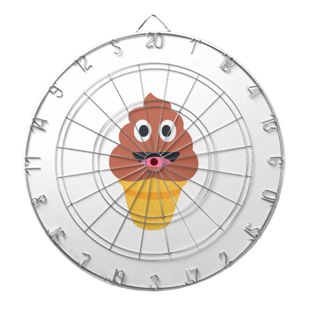 ice cream cone poo emoji dartboard (Front)