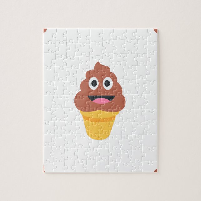ice cream cone poo emoji jigsaw puzzle (Vertical)