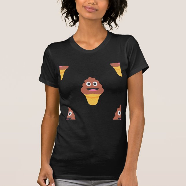 ice cream cone poo emoji T-Shirt (Front)
