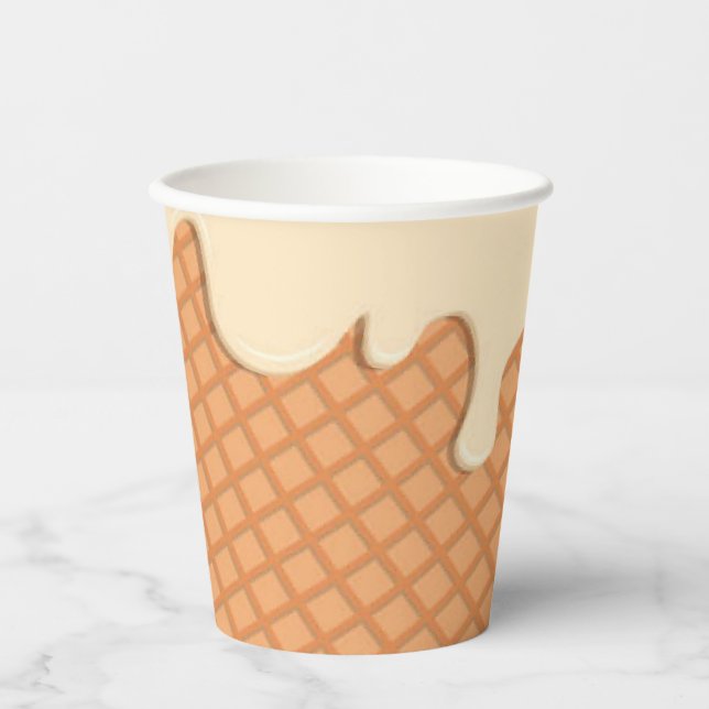 Ice cream cone printed paper cup (Front)