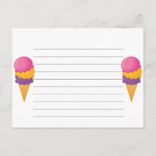 Ice Cream Cone Recipe Card