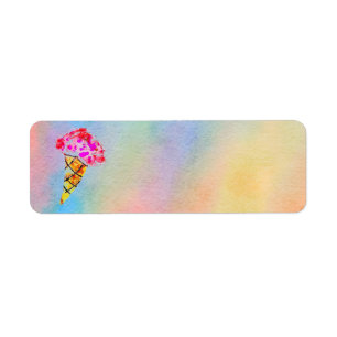 Ice Cream Cone Return Address Label