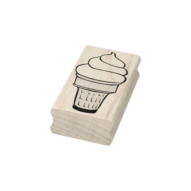 Ice Cream Cone Rubber Stamp (Stamp)