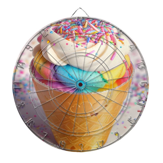 Ice Cream Cone Sprinkles Dartboard (Front)