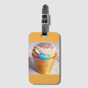 Ice Cream Cone Sprinkles Luggage Tag
