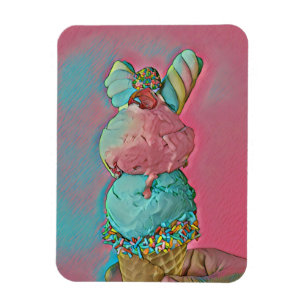 Ice cream cone sprinkles magnet
