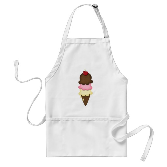 ice cream cone standard apron (Front)
