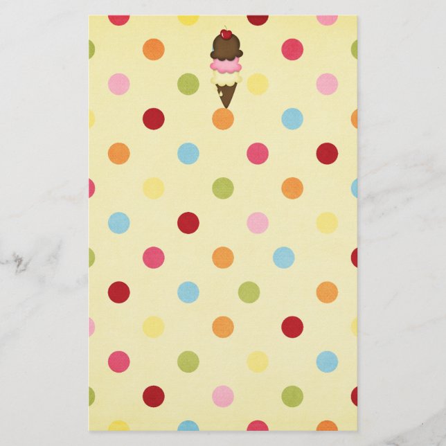 ice cream cone stationery (Front)