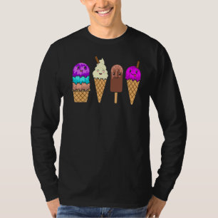 Ice Cream Cone Summer Boys Girls Graphic T-Shirt